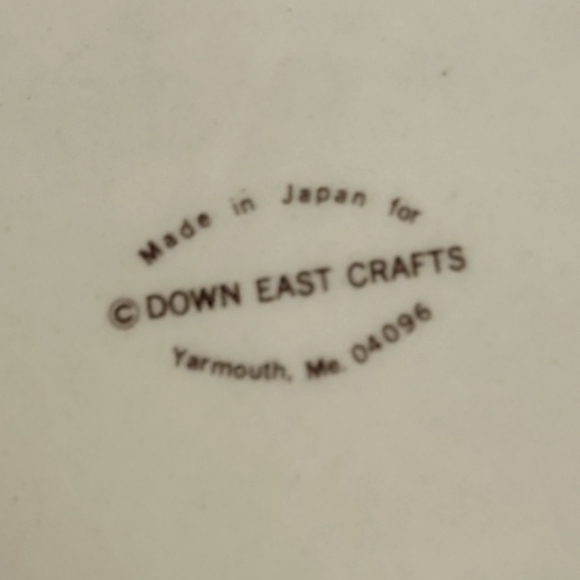 Vtg 80's Down East Crafts Black Cap Chickadee Soup Casserole Cup Bowl Stoneware - Picture 8 of 8